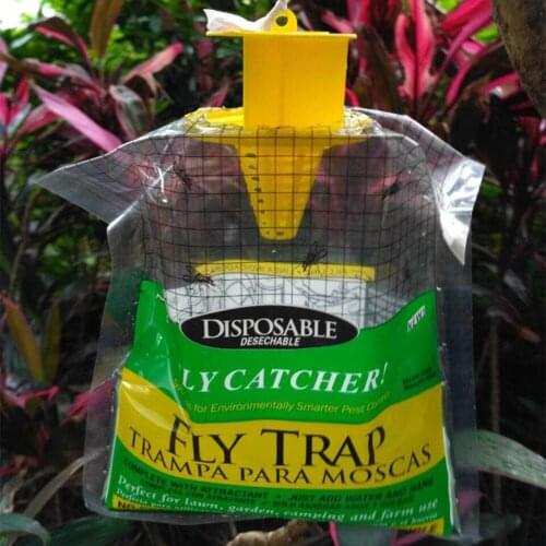 5 Pcs Disposable Fly Trap Non Toxic Outdoor Insect Killer Catcher Bag Pest Control HY99