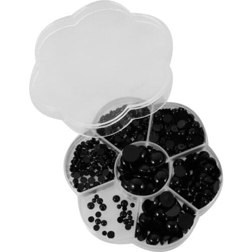 510 Pieces 3 12mm Round Plastic Black Flat Doll Eyes for Doll