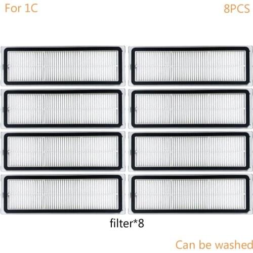 8pcs robot vacuum cleaner hepa filter accessories for xiaomi miaji mi 1C home household automatic cleaning spare filter parts