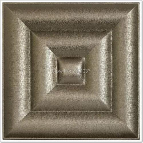 Acoustic Panels 16pcs 40*40cm Leather panel PU Leather Wall Panel panel acustico Choice Of TV ROOM Feature Wall Fast shipping