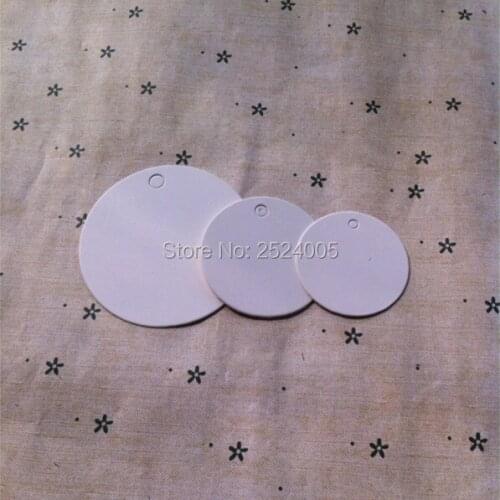 Free shipping in stock dia.3.5cm round shape blank tag/350gsm white cardboard paper tags/paper card hang label