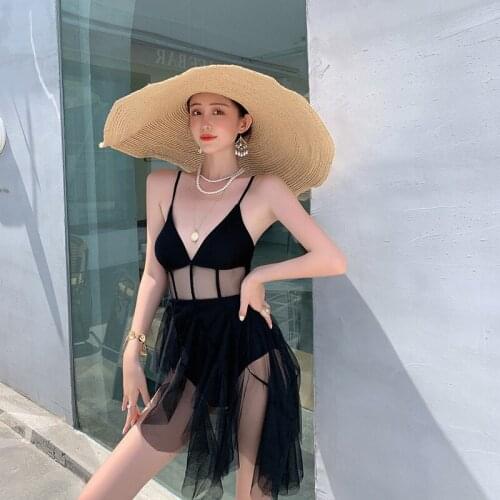 One Piece Swimsuit Womens Swimsuits Sexy Swim Suits One-Piece Korean East Gate Ins Lace Back Skirt Women Swimming Clothes