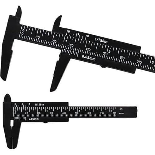 By dhl 1000pcs Plastic Vernier Caliper Gauge Micrometer 80MM Mini Ruler Accurate Measurement Tools Standard Vernier Caliper