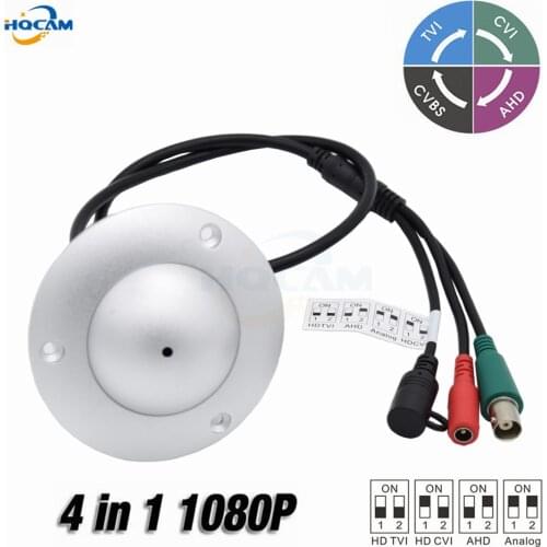 HQCAM Mini CCTV Dome Camera 2MP 1080P 4 IN 1 AHD/CVI/TVI/CVBS Camera Indoor Elevator Lift Security UFO Camera OSD DIP switch
