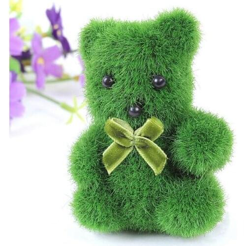 10pcs Artificial Cute Grass Bear Green Plant For Wedding Home Party Hotel Decoration