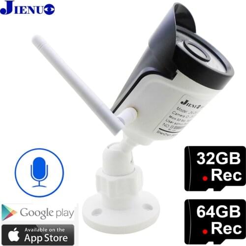 JIenuo IP Camera Wifi 1080P 960P 32G 64G Video Audio Storage CCTV Security Surveillance Waterproof Wireless Audio Onvif Home Cam