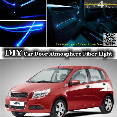 Interior Ambient Light Tuning Atmosphere Fiber Optic Band Lights For ZAZ Vida Inside Door Panel illumination Not EL light