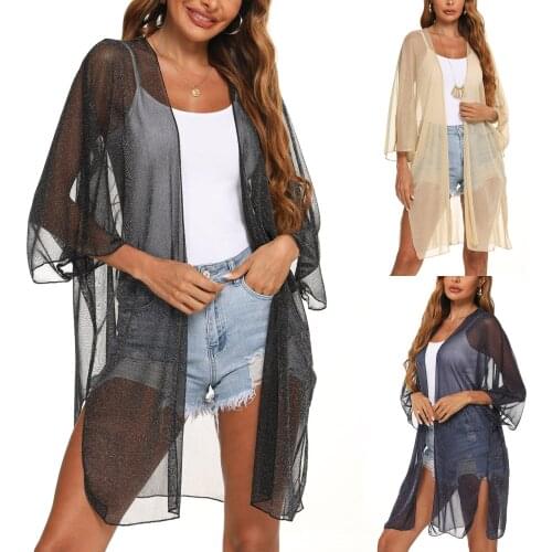 Cardigan Light Coat With Sunscreen Women Summer Beach Dress Fashion Holiday Sexy Swimsuit Beach Cover Up Накидка На Купальник