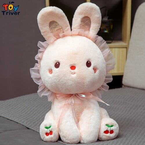 Kawaii Rabbit Bunny Plush Toy Triver Plushies Stuffed Animals Doll Baby Kids Girls Children Birthday Gift Home Room Decorations