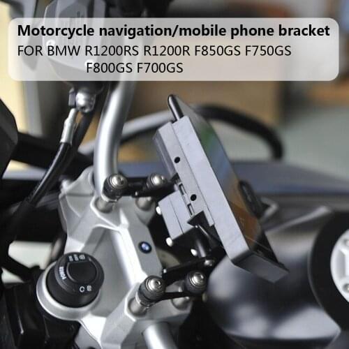 Motorcycle Accessories GPS Navigation Bracket Front Bar Stand Mobile Phone GPS Holder Charging Bracket Fit For BMW F850GS F750G