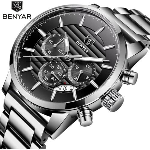 2020 BENYAR men watches casual fashion top luxury brand chronograph military sport Quartz wristwatch clock Relogio Masculino