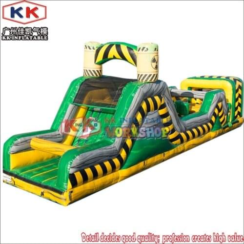 Green Boot Camp inflatable obstacle course Kids inflatable obstalce course