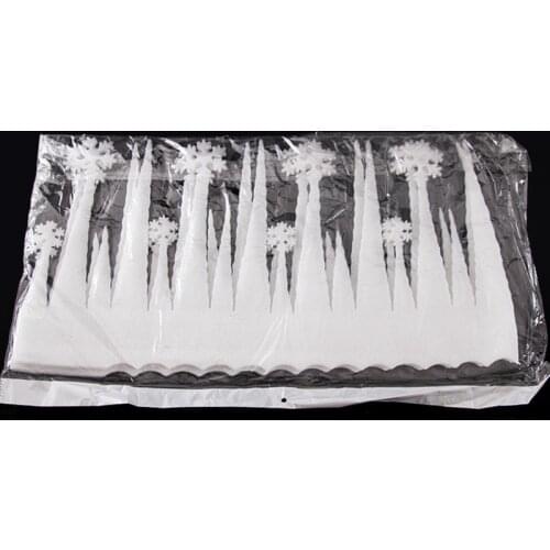 New Arrival 2pcs 36x66cm Christmas Foam Ice Cream Snow Cushion Snowboard Wall Decorative Bubble Wall Window Decoration