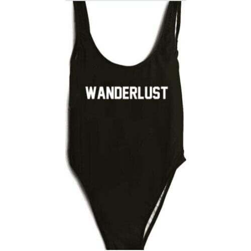 New arrival 'WONDERLUST" women sexy one piece suit bodysuit high cut jumpsuit swimwear backless beachwear free shipping