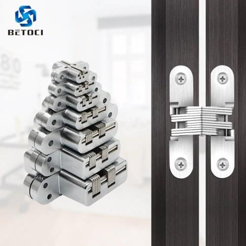 2PCS BETOCI 304 stainless steel hidden hinge 7specification hidden form mounting folding door hinge,door furniture hardware