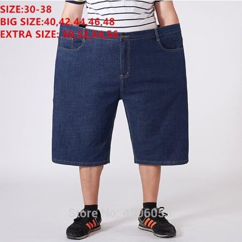 Men Shorts Denim High Waist Summer Short Jeans Loose Masculino Mens Homme Oversized Big Plus Size 48 50 52 54 56 Bermuda Jeans