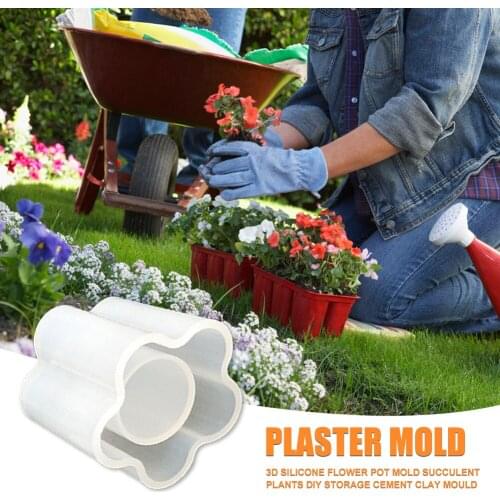 3 Styles Mold Arts Flowerpot Silicone Succulent Flower Pot Mold Manual Clay Handicraft Cement Concrete Bottle Mould