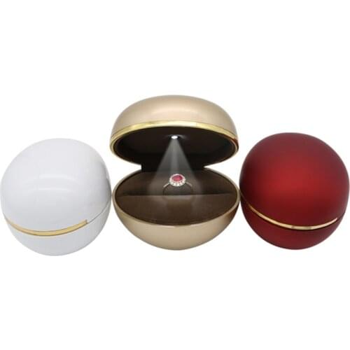 Gorgeous jewelry box LED ring box wedding anniversary engagement wedding gift display box ring display stand