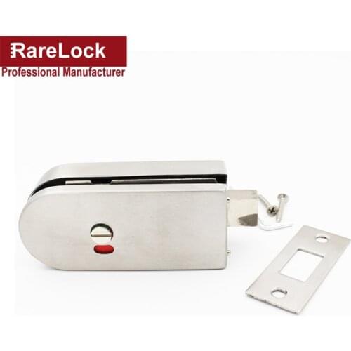 With Indicating Glass Door Latch Lock Keyless Suitable for Glass Door Shower Room Bathroom Glass Cabinet Door Rarelock MA067 E