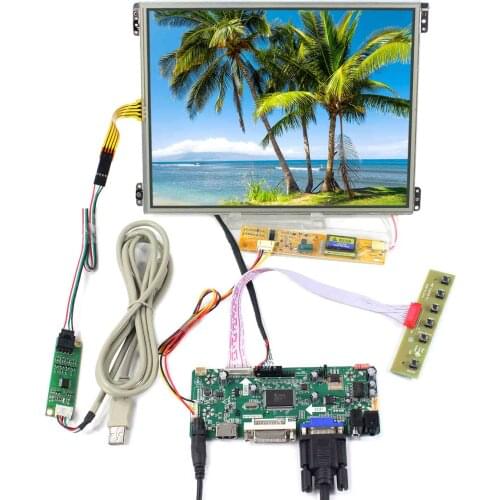 10.4inch 1024X768 IPS LCD Screen HT10X21-311 and Touch Panel VS104TP-A1+H D MI VGA DVI LCD Controller Board M.NT68676