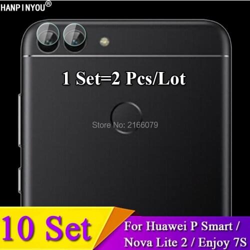 10 Sets/Lot For Huawei P Smart /Nova Lite 2 /Enjoy 7S Rear Camera Lens Protective Protector Cover Soft Tempered Glass Film Guard