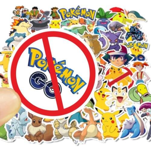5/10/50pcs Pokemon Japanese Anime Stickers Kawaii Pikachu Cartoon Decals Skateboard Bicycle Laptop Waterproof Stiker Toys