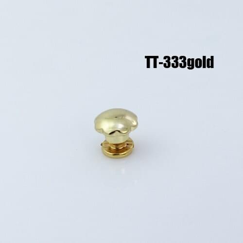 50pc SCREWBACK SPIKE TT- 333 leathercraft Gold