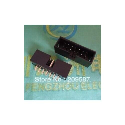 50x DC3 14 Pin Shrouded Male Header 2.54mm