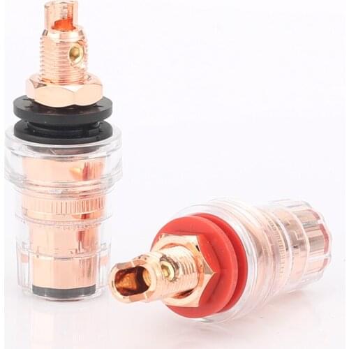 Audiocrast PS009 Pure Red Copper HIFI Amp Speaker Terminal Binding Post socket