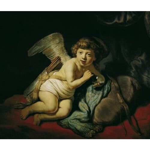 Free shipping wall art decoration pictures classical angel baby bow and arrow oil paintings canvas prints printed on canvas