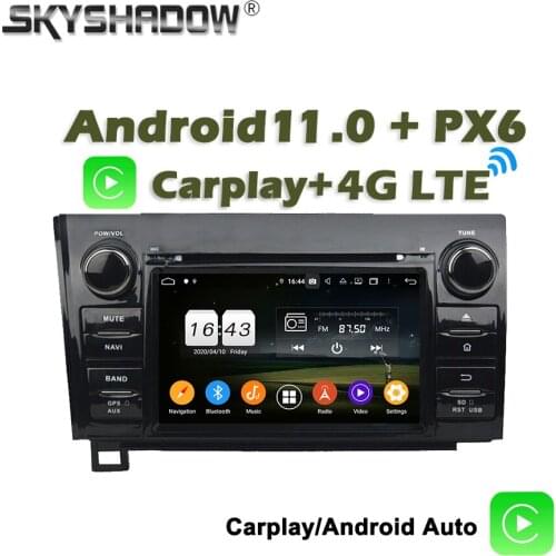Wireless Carplay PX6 Car DVD Player Android 10 4G + 64G GPS RDS Radio wifi Bluetooth 5.0 for Toyota Sequoia Tundra 2010-2012
