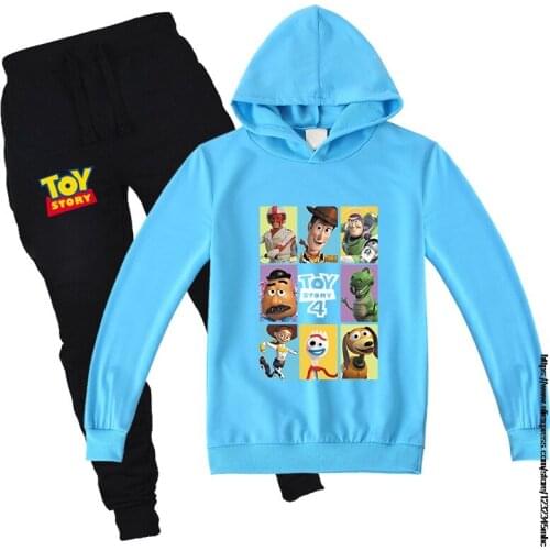 Toy Story 2Pcs Fashion New Spring Autumn Baby Girl Boy Clothes Cotton Casual Hoodie+Pants Jogging Sports Suit Toddler Infant Out
