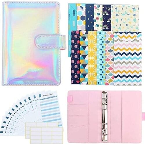PU Leather Budget Planning Manager System Binder Cash Envelopes for Budget Envelopes for Billing Notepads