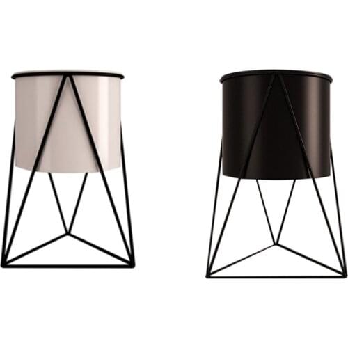 Geometric Metal Flower Pot Stand Durable Indoor Garden Plant Holder Display Planter Iron Flower Stand Gardening Supplies