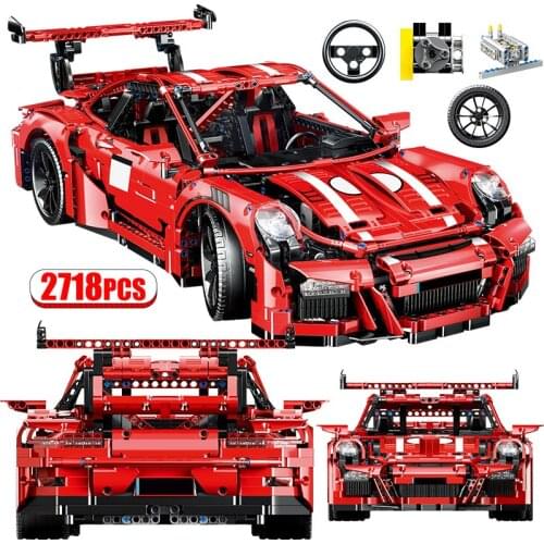 KEYAMI Sports car model building blocks Holiday Gifts for Boys kids 2718PCS 1:10 Car model Educational toy building blocks