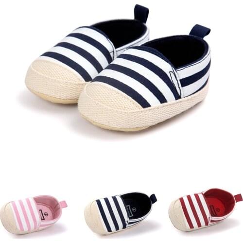 Fashion Striped Baby Boys Girls Baby Shoes Lovely Infant Toddler Cute First Walkers Soft Sole Baby Prewalker 0-18 Months