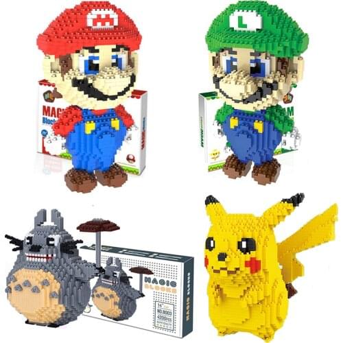 Cartoon Animal Magic Blocks Micro Building Blocks Stitch Figure Cute Collection Educational DIY Toy Christmas Gift