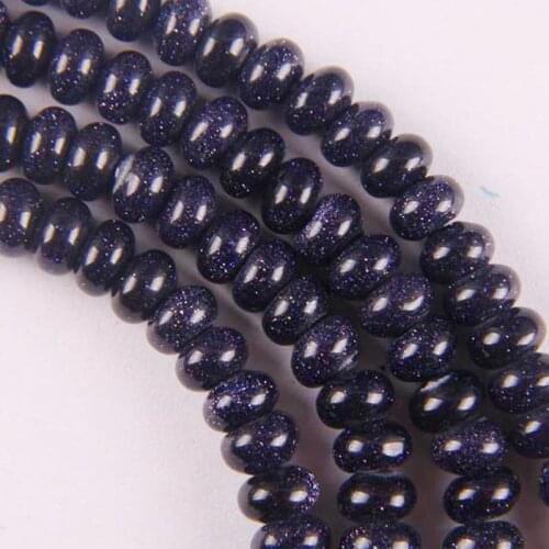 8x5MM Blue Sandstone Loose Beads GEM 15 Inch Jewelry Making B122