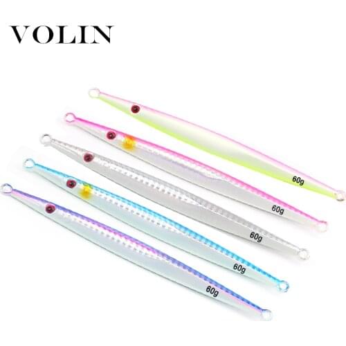 VOLIN NEW Model 1pc Metal Fishing Lure 60g 80g Hard Lure Fishing Metal Jig SaltWater Lead Lure