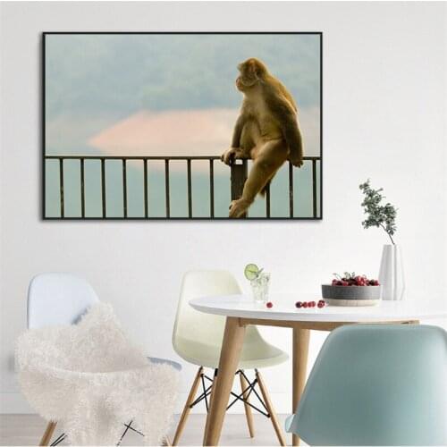 Monkey Poster and Prints Animal Canvas Painting Baby Room Decor Wall Pictures for Living Room Home Decoration Modern Wall Art