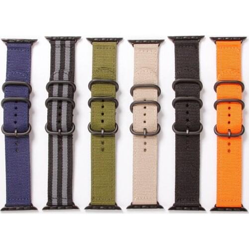 Sport Loop Bracelet & Fabric Band 38mm 42mm 40mm 44mm Woven Nylon Watchband Straps for iWatch Series 1 2 3 4 5 6 SE