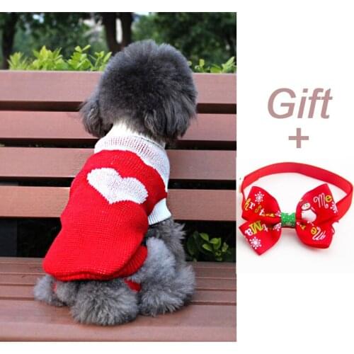 Christmas Pets Dog Sweater Festival Dog Clothes Puppy Jacket Winter Pet Cats Clothing Ropa Perro For Small Dogs Ubranka Pla Psa