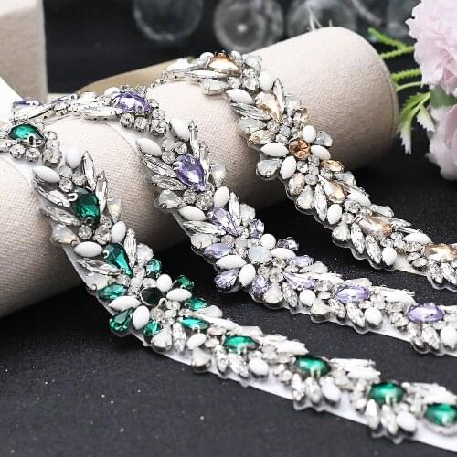 ZMS476 Protein Rhinestone Sash Multicolor Diamond Bridal Belt Wedding Dress Accessories WomenS Fashion Belts Girl Decoration