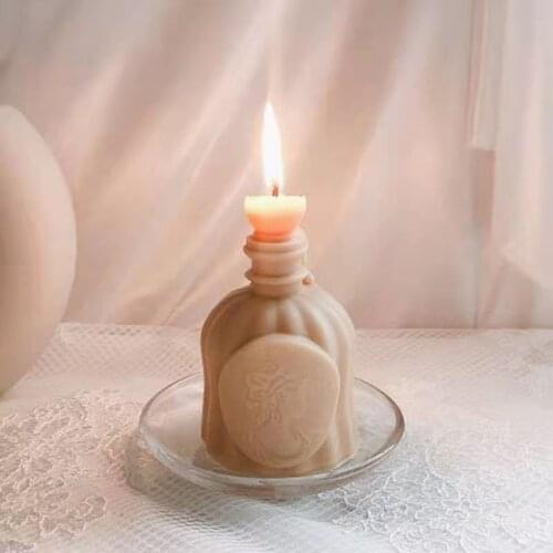 Diy Scented Candle Perfume Bottle Candle Mold 3d Candle Molds Pillar Silicone Soap Mold Handmade Wax Moulds Home Decor