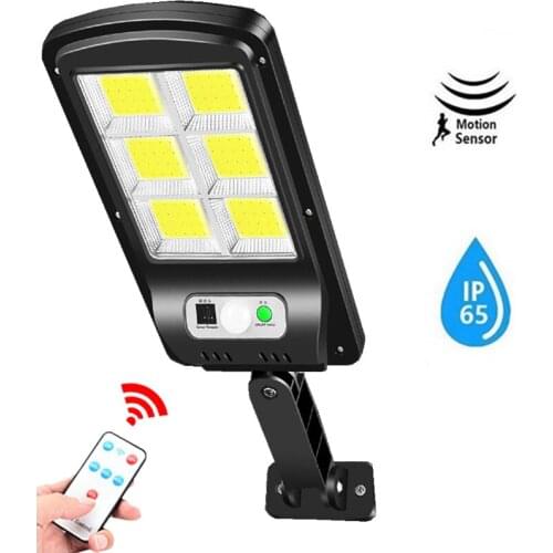 Tabular oblong Solar LED Street Light Waterproof PIR Motion Sensor Smart Remote Control solar Lamp Outdoor Garden Security Wall