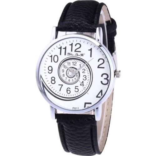 Ultra-thin Quartz Watch Couple Watches Round Dial for Women Men Durable Travel Watches LL@17