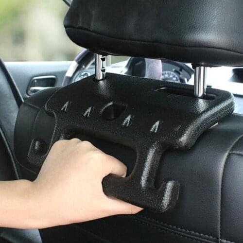 Car Back Seat Headrest Hanger Holder Safety Handle Hook For Bag Purse Cloth ABS In Car For Children Old People Auto Accessories