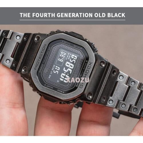 XAOZU Watch Band Bezel Strap DW5600 DW5610 GW5000 5035 Metal Stainless Steel Watchband Case Frame Bracelet Accessory with Tools