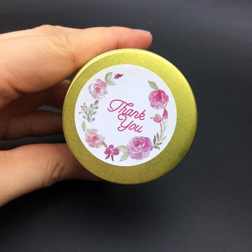 Light Pink Flower print Thank You Stickers Decorative Gift Stickers Labels 120pcs