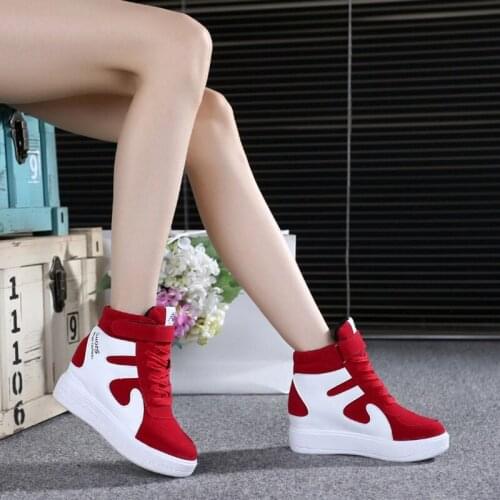 Sneakers Women 2020 hot High top Platform Sneakers women Casual Wedges shoes Womens Shoes Black Platform Vulcanize Shoes Women